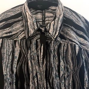 W118 by Walter Baker Hi-Low Silk Blouse Size Large